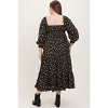 Pinkblush Black Floral Smocked Long Sleeve Maternity Plus Maxi Dress - 3 of 3
