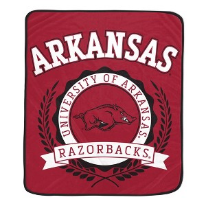 NCAA Arkansas Razorbacks Crest Ultra Soft Blanket - 1 of 2
