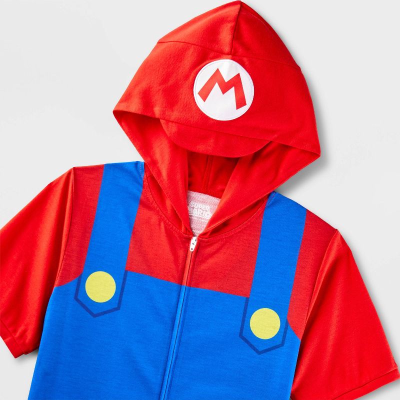 Boys' Super Mario Union Suit - Red, 3 of 4