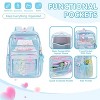 Hachikiko Clear Heart Confetti Backpack - 16.5" Large Capacity with Laptop Sleeve, Heavy Duty TPU, Stadium Approved,Transparent School Bookbag - 3 of 4