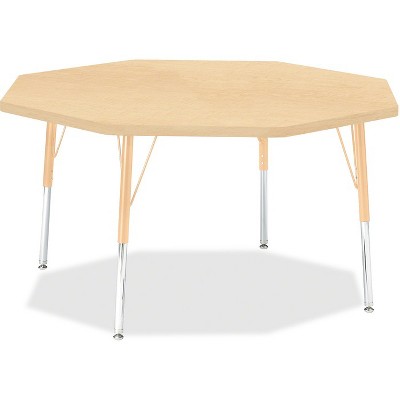 Jonti-Craft Berries Elementary Height Maple Top/Edge Octagon Table (48 ...