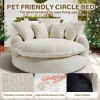 Aukfa 55" Oversized Round Chaise Lounge Chair, Modern Circle/Cloud Sofa Bed, Bean Bag Chair For Living Room - 3 of 4