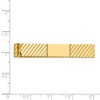 Black Bow Jewelry 14K Yellow Gold Polished & Diagonal Grooved Tie Bar, 8 x 50mm - 3 of 4