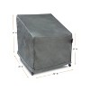 Summerset Shield Titanium 3-Layer Water Resistant Outdoor Club Chair Cover - Dark Grey - 2 of 4