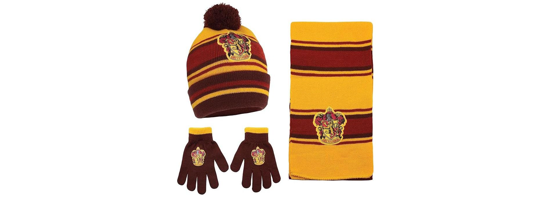 Harry Potter Kids Winter Hat Gloves Scarf Set for Boys and Girls, Winter Hat for Kids 4-14 Years