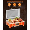 Electric Chafing Dish, 9QT Full Size Touch Screen Chafing Dishes for Buffet Roll Top Set Food Servers and with Glass Lid for Catering, Parties - 4 of 4