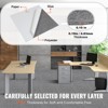 VEVOR Carpet Tiles Peel and Stick, 24” x 24” Squares Self Adhesive Carpet Floor Tile, Soft Padded Carpet Tiles, Easy Install (9Tiles, Light Gray) - 4 of 4