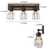 LNC Kennild 22-in Matte Black and Brown Wood Bathroom Vanity Light, Farmhouse, 3-Light - 3 of 4