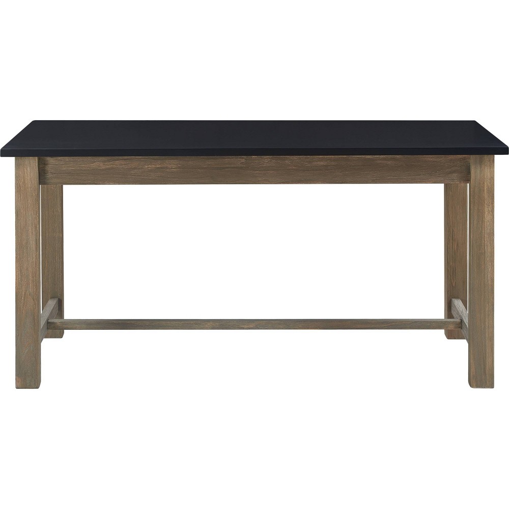 Photos - Garden & Outdoor Decoration Elmhurst Dining Table Black and Weathered Gray - Finch: Modern Style, 4-Point Leg, Wood Surface, Seats 4