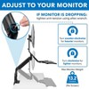 Mount-It! Height Adjustable Dual Monitor Sit Stand Desk Converter with Gas Spring Arm | 2 Integrated USB 3.0 Ports | C-Clamp and Grommet Base - 2 of 4
