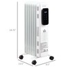 Angel Sar Electric Space Heater, Freestanding Fireplace Heater with Remote Control, 3 Modes 600W/900W/1500W, Timer Function for 161 Sq.Ft Rooms, White - 3 of 4