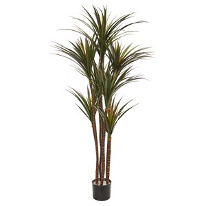 HomeStock  5.5 ft. Artificial Yucca Tree in Pot for Indoor/Outdoor - 1 of 3