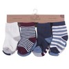 Touched by Nature Baby Boys Organic Cotton Socks, Burgundy Navy - 2 of 2