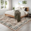 Acekool Vintage Area Rug, Washable Soft Low Pile Non Slip Carpet for Bedroom Living Room, Easy Care Retro Indoor Decor - 2 of 4