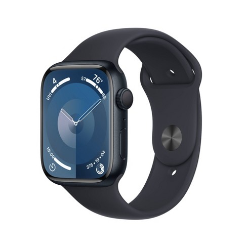 Apple Watch Series 9 Gps Smartwatch 2023 45mm Midnight Aluminum Case With Midnight Sport Band S m Target