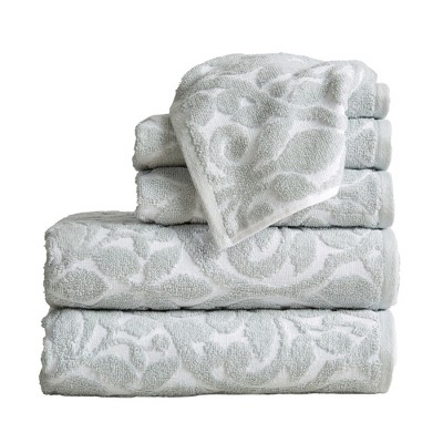 100% Cotton Quick Dry Decorative Floral Bath Towel Set - Great Bay Home