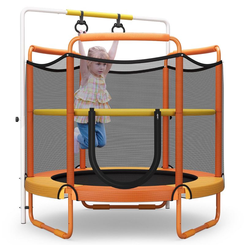 Costway 5FT Kids 3-in-1 Game Trampoline Seamless W/ Enclosure Net Spring Pad In/ Outdoor, 1 of 10
