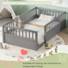 ALEXOUN Floor Bed with Fence & Door - Kids Bed Montessori Frame - Easy Assembly, No Spring Box Needed - for Playroom Bedroom - 4 of 4