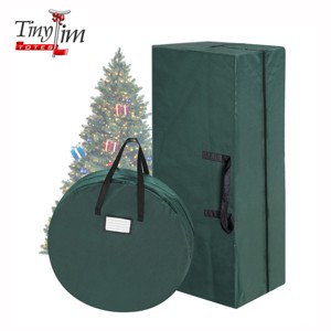 Hastings Home Storage Bag Set - Zippered Totes for Artificial Trees and 30-Inch Holiday Wreaths - 1 of 4