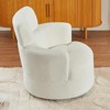 KTMBDW Swivel Accent Barrel Chair, Upholstered Fabric Club Chair, Barrel Chair Armchair with Adjustable Headrest, Suitable for Living Room - 4 of 4