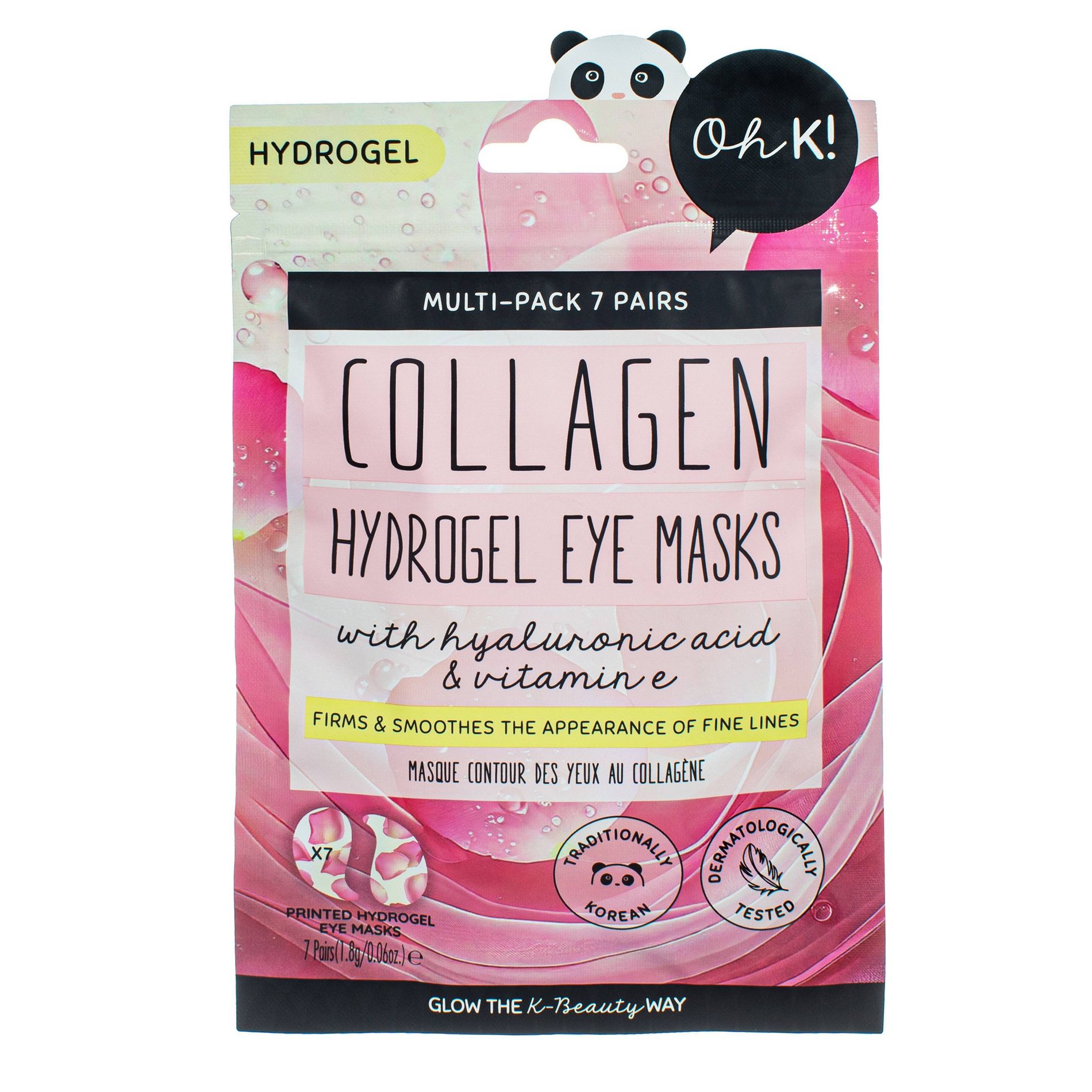 Oh K! Firming & Smoothing Collagen Hydrogel Eye Masks - 7 Pairs