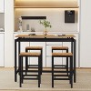 KTMBDW Dining Table Set for 4, Mid Century Modern Small Coffee Set for Dining Room Kitchen Apartment (Table + 4 Chairs) - 3 of 4
