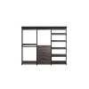 HomeStock Monica 96 in. W Rustic Gray Freestanding 3 Tower System 7 -Shelf Walk in Wood Closet System with Metal Frame - 2 of 4