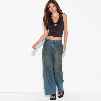 Women's Tie-Front Lace Tank Top - Wild Fable™