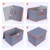 REGALWOVEN Collapsible Fabric Storage Cube with Handles and Lid for Shelves Closet 2 Pcs - 3 of 4