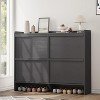 Shoe Cabinet with Flip Drawers, Adjustable Shelves, Hidden Entryway Shoe Storage Organizer for Hallway/Living Room - 3 of 4
