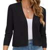 Coolmee Women's 3/4 Sleeve Cropped Cardigan Casual Sweaters Open Front Bolero Short Shrugs - 2 of 3