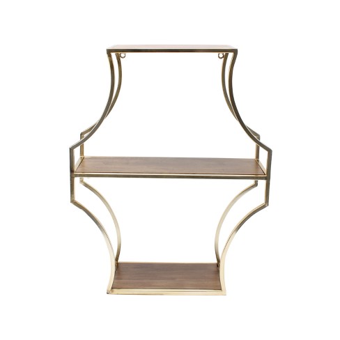 18 Glass and Brass Shelf Gold - Threshold™