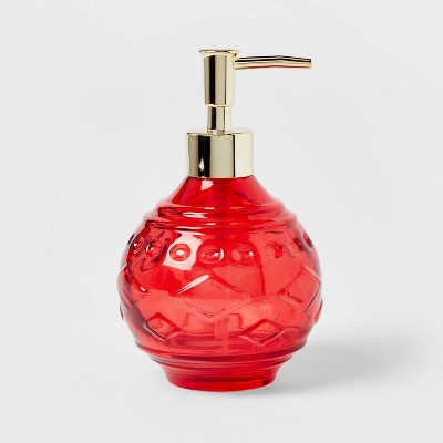 Ornament Glass Soap Pump Red - Threshold™