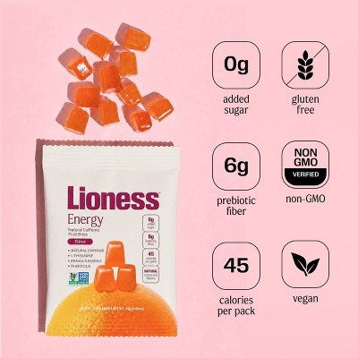 Lioness Energy Citrus Fruit Snacks - 3.4oz/4ct