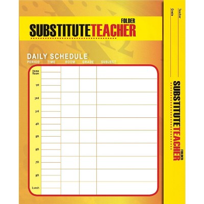 Hammond & Stephens Secondary Substitute Teacher Pocket Folder, 9-1/2 x 11-5/8 Inches, pk of 12