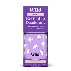 Wild Cosmetics Aluminium-Free Ghost Cat Case Deodorant Refills - S'mores - 1.4oz/2pk - 1 of 4