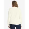 Jessica London Women's Plus Size Cashmere Pointelle Cable Crew - image 3 of 4