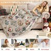 Lomsoe Christmas Blanket Flannel Holiday Blanket Xmas Deer Throw Blanket for Couch Bed Living Room, Christmas Reindeer Grey. - 3 of 4