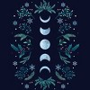 Junior's Design By Humans Moonlight Garden - Teal Snow By EpisodicDrawing T-Shirt - image 2 of 3