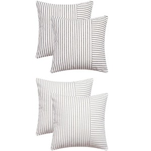 REGALWOVEN 4 Pcs Boho Striped Throw Farmhouse Pillow Covers for Couch Sofa Bedroom Home Decor - 1 of 4
