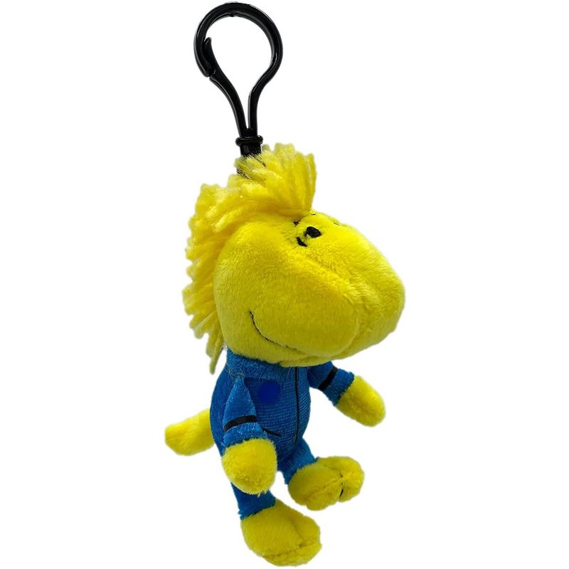 JINX Inc. Snoopy in Space 4 Inch Plush Clip | Woodstock in Blue Astronaut Suit, 2 of 3