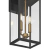 Possini Euro Design Possini Euro Trystin 18"H Black & Brass 2-Light Outdoor Wall Light - 2 of 4