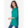Woman Within Plus Size Perfect Three-Quarter Sleeve Crewneck Tunic - 4 of 4