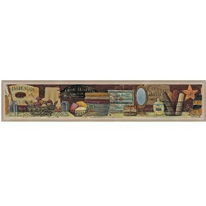 "Country Bath Shelf" by Artisan Pam Britton, Ready to Hang Framed Print, Brown Frame - 1 of 2