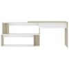 vidaXL Corner Desk White and Sonoma Oak 78.7 in.x19.7 in.x29.9 in. Engineered Wood - 4 of 4