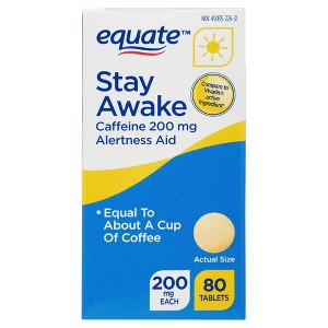 Equate 200mg Caffeine Tablets – Energy & Mental Focus Aid, 80 Count - 1 of 4