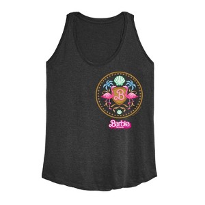 Women's - Barbie - Barbie Crest Full Color Graphic Racerback Tank - 1 of 4