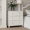 JIONJOY French Country Accent Dresser - Fully Assembled 3-Drawer Storage Cabinet with Bronze Ring Pulls - 3 of 4