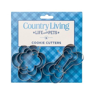 Country Living 6-Piece Stainless Steel Cookie Cutter Set - Easy to Clean Baking Tools - 1 of 4