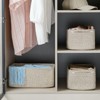 Itopfox 3-Pack Small Storage Baskets for Organizing, Woven Shelf Toy Basket, Rope Baskets for Gifts Empty, Closet Organizer Bins with Handles - 3 of 4